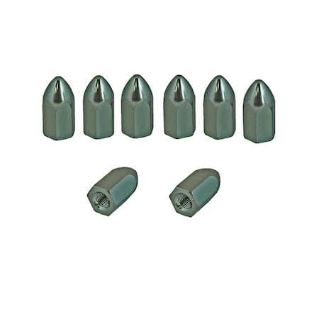 Durablue 8 Piece Aluminum Wheel Lug Nuts 10 x 125 mm Flat Seat Black Anodize 201881bl